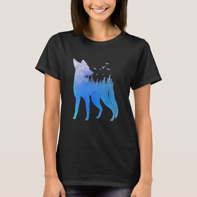 Camiseta Caça à raposa da floresta de raposa Raposa 1 (Frente)