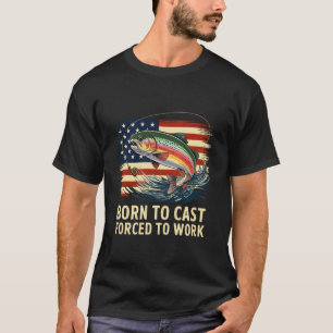 Camiseta Caça à Truta Patriótica Homens Mulheres Pai Adulto