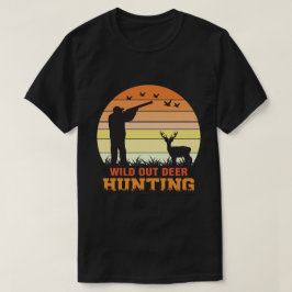 Camiseta Caça a Veados Selvagens | Retro Sunset Hunter