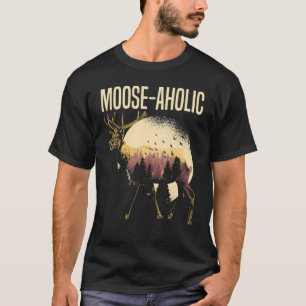 Camiseta Caça Alce Selvagem Selvagem de Moose Selvagem de A
