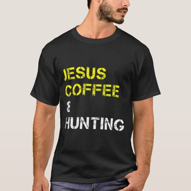 Camiseta Caça Amp Caça Mens E Mulheres (Frente)