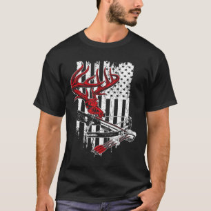 Camiseta Caça ao Arco do Arquivo de Bandeiras Americano - C