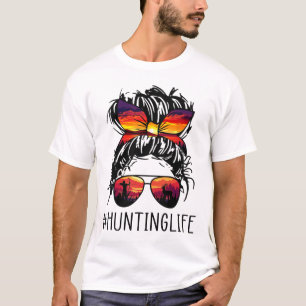 Camiseta Caça Ao Cabelo Maluco Na Mulher Arma Óculos De S