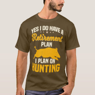 Camiseta Caça ao Cachorro Selvagem Aposentada Caçador de Po