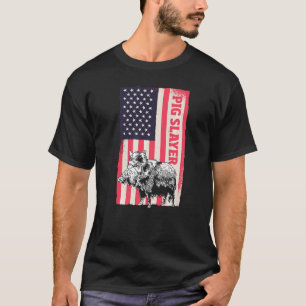Camiseta Caça ao Cachorro Selvagem de Animais Hog Assassin