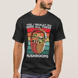 Camiseta Caça ao Cogumelo Retro Vintage Morel Hunter Foragi