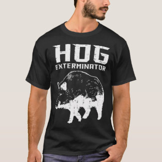 Camiseta Caça ao Exterminador de Cachorros Boar Wild Pig Hu