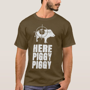 Camiseta Caça ao Javali Caçador de Javali Selvagem