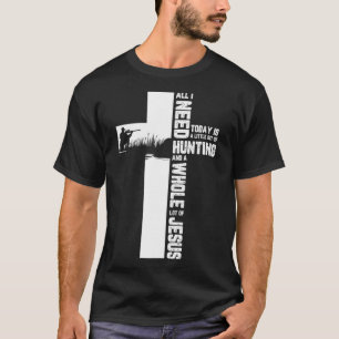 Camiseta Caça ao Longo de Jesus Cristo Citação Cristã Legal