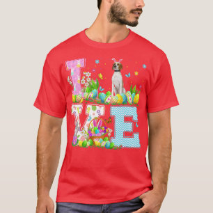 Camiseta Caça ao Ovo de Páscoa Amor Páscoa de Cachorro Ingl