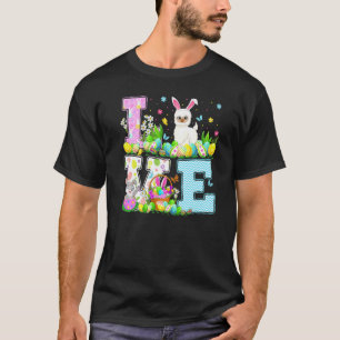 Camiseta Caça ao Ovo de Páscoa da Lhama Amor Lhama Domingo