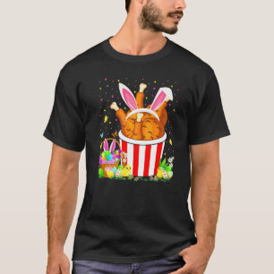 Camiseta Caça ao Ovo de Páscoa de Frango Frito Coelho Frang