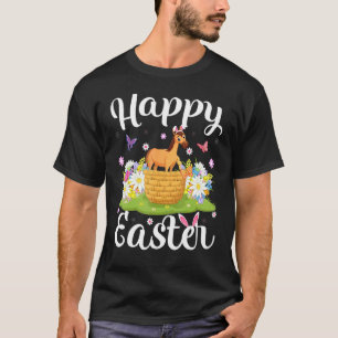 Camiseta Caça ao Ovo de Páscoa Floral de Cavalo Domingo de