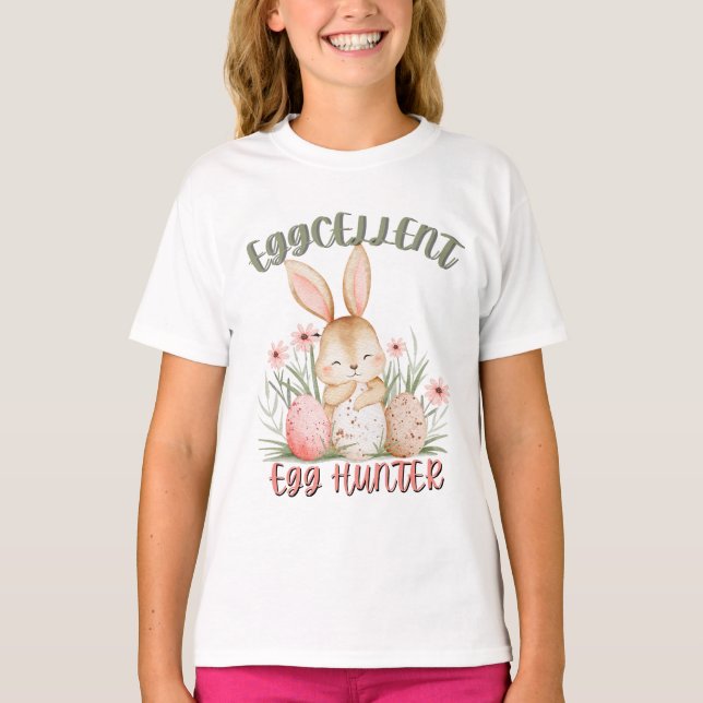 Camiseta Caça ao ovo de Páscoa personalizada  (Frente)