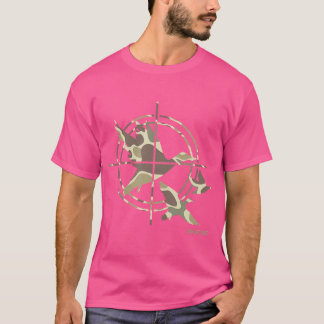 Camiseta Caça ao Pato Voador Camuflagem Camo Patos Caça 