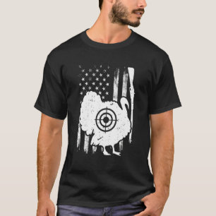 Camiseta Caça ao Peru Bandeira Americana Patriótica Caça ao