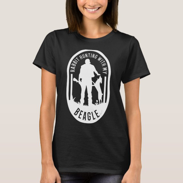 Camiseta Caça Ao Rabisco Com Meus Coelhos De Beagle Jumpy (Frente)