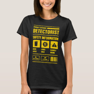 Camiseta Caça ao tesouro de segurança e detecção de metais