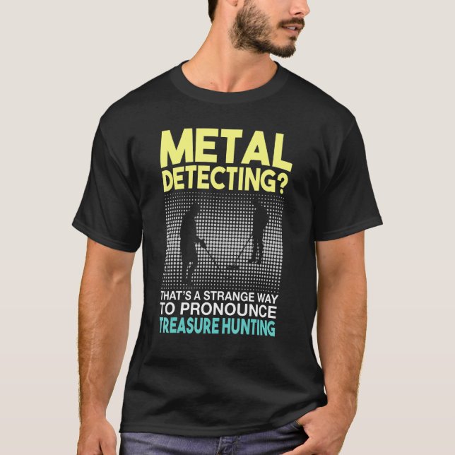 Camiseta Caça ao tesouro do detector de metais (Frente)