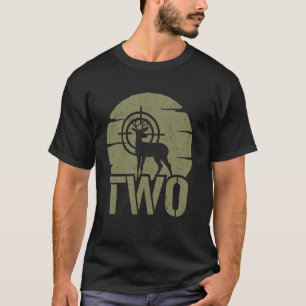 Camiseta Caça ao Veado Aniversário de 2 anos Menino Menina 