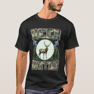 Camiseta Caça ao Veado Caçador de Veados Camuflagem 90s Boo