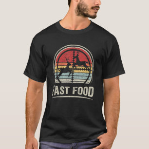 Camiseta Caça ao Veado Vintage Retro Caçador Fast Food 1