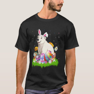 Camiseta Caça aos Ovos de Páscoa Orelha de Coelho Urso Pola