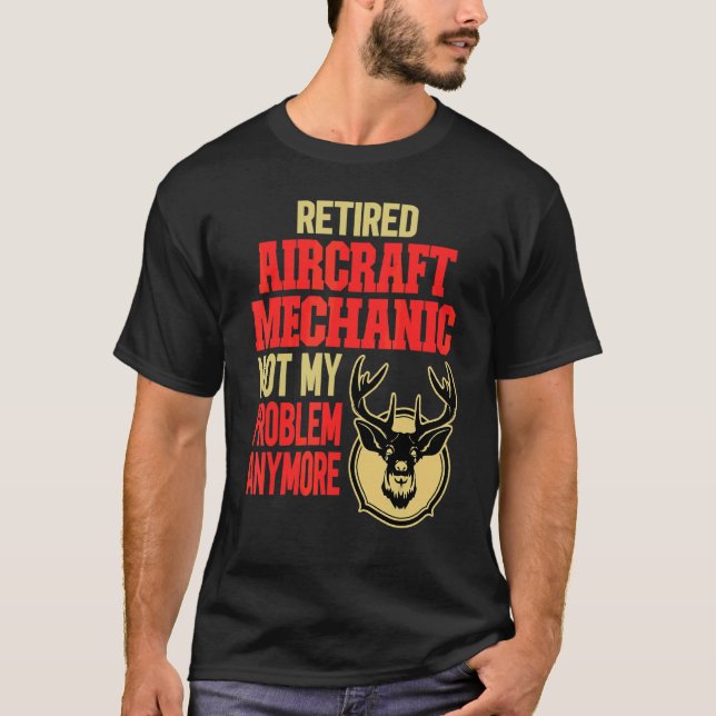 Camiseta Caça aos veados por mecanismos mecânicos de aerona (Frente)