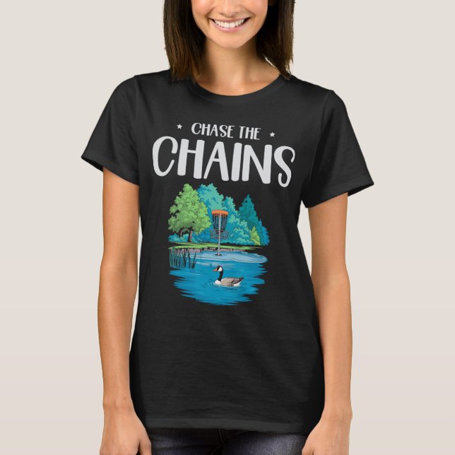 Camiseta Caça As Cadeias Disc Golf Cenário Natural  (Frente)