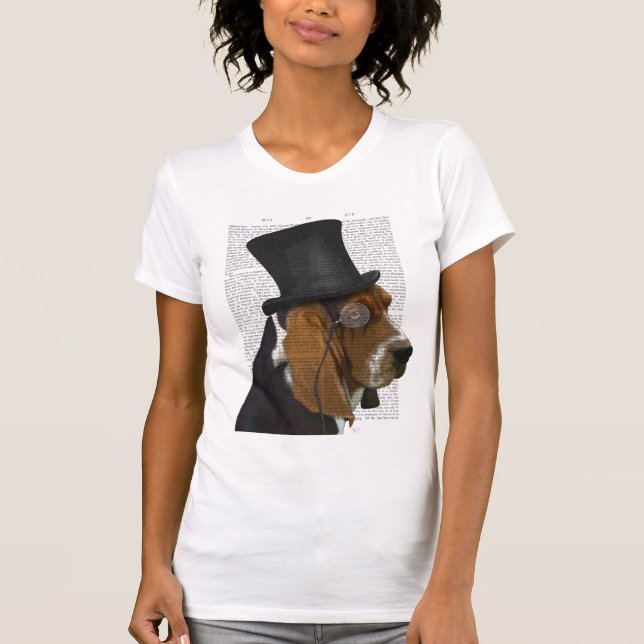 Camiseta Caça-Basset, Caça-Formal e Chapéu (Frente)