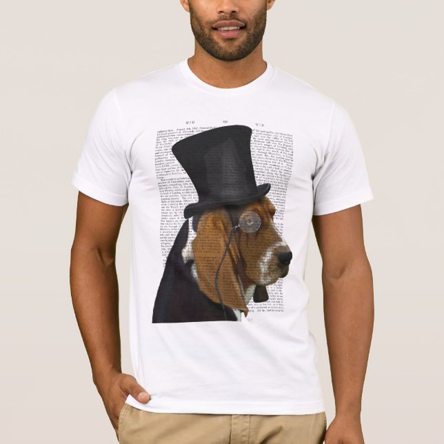 Camiseta Caça-Basset, Caça-Formal e Chapéu (Frente)