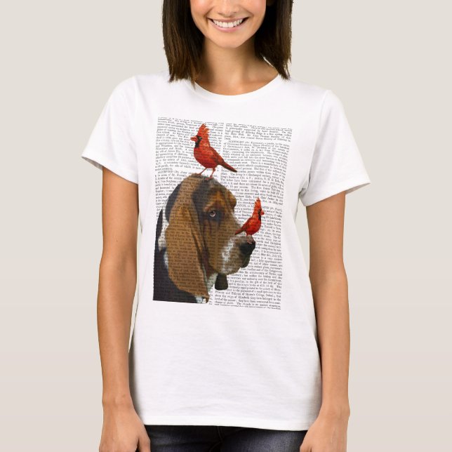 Camiseta Caça-Basset e Aves (Frente)