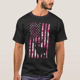 Camiseta Caça Camuflada Camo Vintage Bandeira Americana Vea