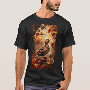 Camiseta Caça Cena Mallard Pato do outono Natureza selvagem