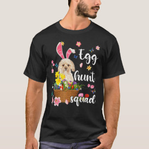 Camiseta Caça Colorida ao Ovo no Dia do Felz pascoa Morkie