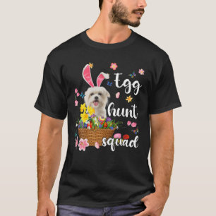 Camiseta Caça Colorida aos Ovos no Dia do Felz pascoa Maltê