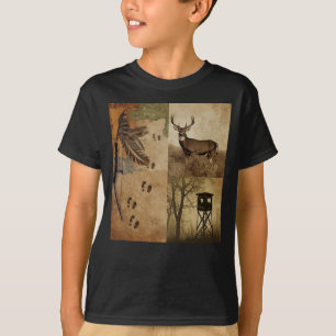 Camiseta Caça com Arco ao Veado de Cauda Branca Vintage