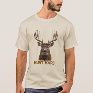 Camiseta CACA COM FORÇA Galhadas de Veado - Caça de Veado