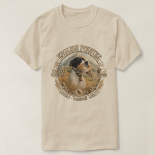 Camiseta Caça com Pointer Inglês, Perdiz Chukar