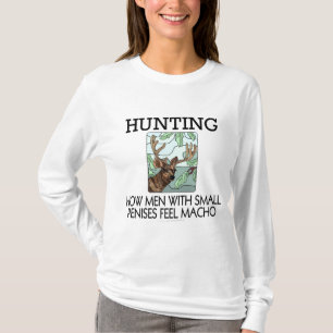 Camiseta Caça. Como os homens com pénis pequenos sentem