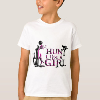 CAMISETA CAÇA COMO UMA CAÇA DO RACUM DA MENINA
