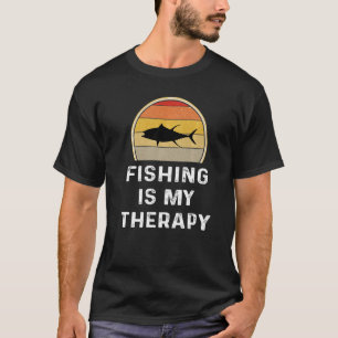Camiseta Caça de Atum Masculina É Minha Terapia Funny Fishe