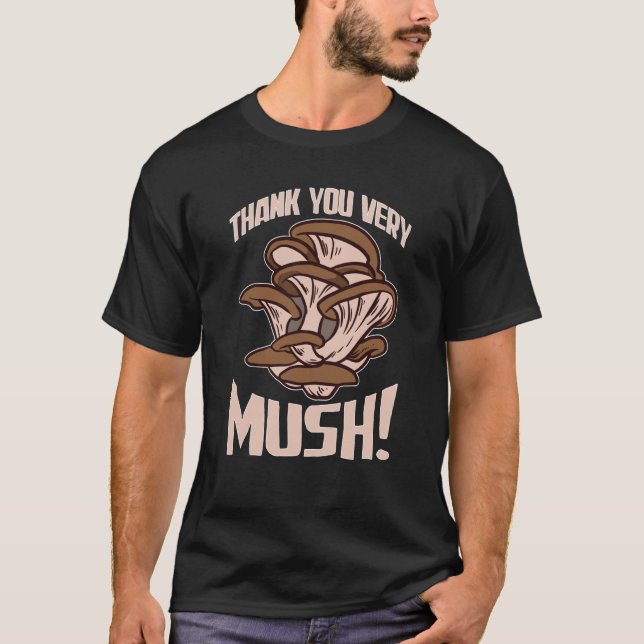 Camiseta Caça De Cogumelos Muito Obrigado (Frente)