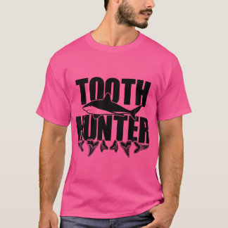 Camiseta Caça de Dentes Paleontologia Tubarão Coleta de Den