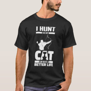 Camiseta Caça de Gato de Arquearia Caçador Arqueiro Arco Ca