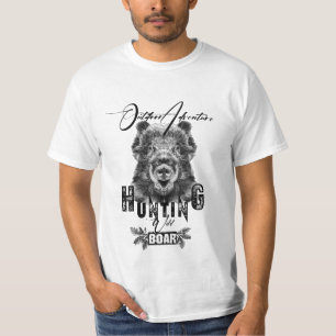 Camiseta Caça de javalis, T-Shirt aventura ao ar livre
