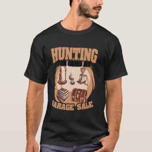 Camiseta Caça de Joias em Vendas de Garagem Divertido Antig