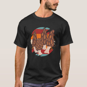Camiseta Caça de Morel Listra Retro Caçador de Cogumelos 1