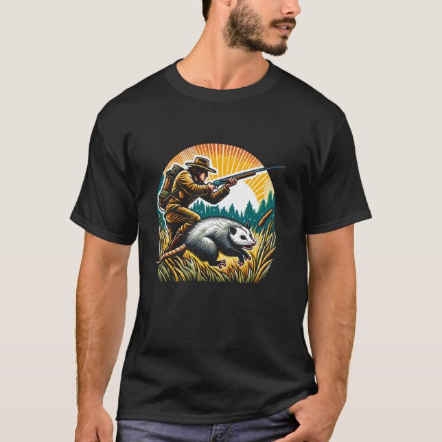 Camiseta Caça De Ogambás Caça A Caça De Longa Altura T S (Frente)