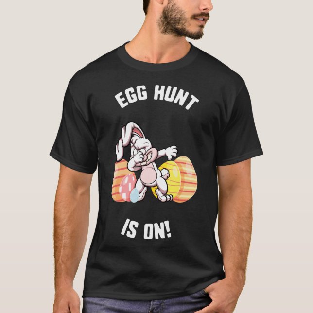Camiseta Caça De Ovo Na Páscoa Está Dabbing Bunny Candy Chi (Frente)